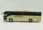 Creamy White 1:42 Scale Higer V12 Coach Bus Model