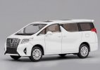 Black / White 1:64 Scale Diecast Toyota Alphard MPV Model