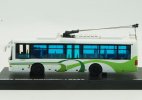 1:76 Green-White Diecast Sunwin SK5105KGP-3 Trolley Bus Model