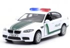 Police 1:36 Scale White-Green Kids Diecast BMW M5 Car Toy