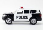 Black 1:36 Scale Kids Police Diecast Nissan Patrol SUV Toy