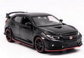 1:32 Gray / Black / White / Red Diecast Honda Civic Type R Toy