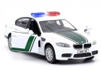 Police 1:36 Scale White-Green Kids Diecast BMW M5 Car Toy