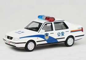 1:64 Scale White Police Diecast 2003 VW Jetta CiX Model