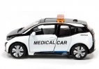 1:64 Scale White-Black Tiny Diecast BMW I3 Medical Car Model