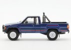 White / Gray / Blue 1:64 Diecast Toyota Hilux Pickup Truck Model