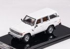 White 1:64 Scale Diecast Toyota Land Cruiser LC60 Model