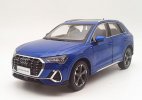 White / Blue / Orange 1:18 Scale Diecast 2019 Audi Q3 SUV Model