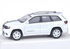 White / Silver Diecast 2019 Jeep Grand Cherokee Trackhawk Toy