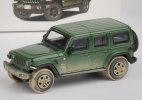 Green 1:64 Scale Muddy Diecast Jeep Wrangler Sahara Toy