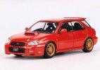 1:64 Scale Red / Blue Diecast Subaru Impreza STI Wagon Model