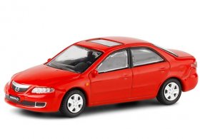 Silver / Red / Black 1:64 Scale Kids Diecast 2006 Mazda 6 Toy