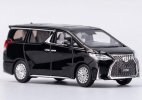 Black / White 1:64 Scale Diecast Lexus LM350 MPV Model