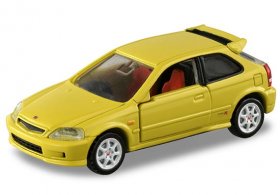 Yellow / White NO.37 Diecast Honda Civic Type R EK9 Car Toy