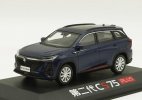 1:43 Scale Deep Blue / Gray Plastic 2022 Changan CS75 Plus Model