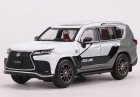 1:64 Scale White-Gray Diecast Lexus LX600 Sport Model