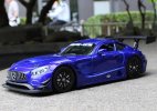 1:24 Scale Black / Blue MotorMax Diecast Mercedes-AMG GT3 Model