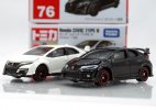 White / Black 1:64 Scale NO.76 Diecast Honda Civic Type R Toy