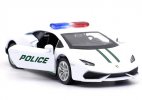 1:36 White Police Diecast Lamborghini Huracan LP610-4 Coupe Toy