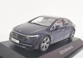 Deep Blue / Silver 1:43 Scale Diecast Mercedes-Benz EQS Model