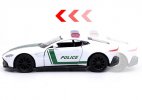 1:36 Scale White-Green Police Diecast Aston Martin Vantage Toy