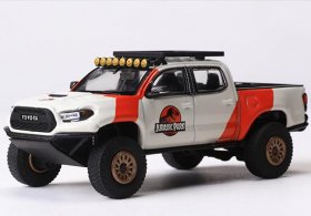 White 1:64 Diecast Toyota Tacoma TRO PRO Pickup Truck Model