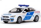 1:43 Scale White Hungary Police Diecast Mitsubishi Lancer Model
