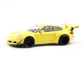 Yellow 1:64 Scale Diecast Porsche 911 (997) Car Model