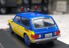 Blue-Yellow Police Premium X Diecast 1975 VW Brasilia Model