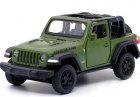 Kids 1:36 Scale Green / White Diecast Jeep Wrangler Rubicon Toy