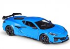 1:24 Blue / Red Welly Diecast 2023 Chevrolet Corvette Z06 Model