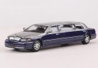 1:64 Scale Silver-Blue Diecast Lincoln Town Car Limousine Model