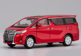 Black / Red 1:64 Scale Diecast Toyota Alphard MPV Model