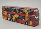 Red 1:64 Diecast Asiastar JS 6130SHJ Double Decker Bus Model