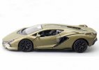 Matte Black / Golden 1:36 Scale Diecast Lamborghini Sian Toy