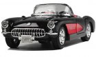 Red-Black 1:24 Scale Welly Diecast 1957 Chevrolet Corvette Model