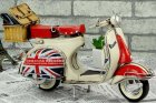 1:6 Scale Tinplate Union Jack painting Vintage Vespa Model