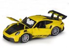 1:24 Welly Yellow / Red Diecast Porsche 911(992) GT3 RS Model