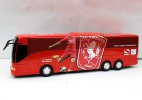 Red FC Twente Painting Kids Diecast Coach Bus Toy