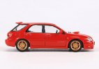 1:64 Scale Red / Blue Diecast Subaru Impreza STI Wagon Model