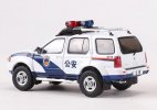 1:64 Scale White / Black Police Diecast Nissan Paladin Model