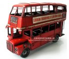 Tinplate Large Scale Red NO. 159 London Double-decker Bus Model