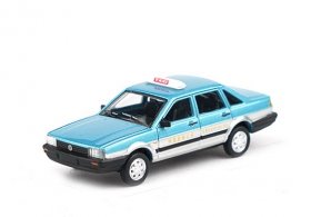 1:64 Scale Blue Taxi Diecast VW Santana Sedan Model