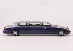 1:64 Scale Silver-Blue Diecast Lincoln Town Car Limousine Model