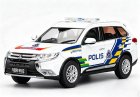 White 1:43 Scale Police Diecast Mitsubishi Outlander SUV Model