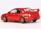 1:64 Scale Blue / Red Diecast Subaru Impreza STI Sedan Model