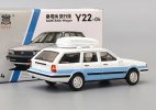 1:64 Scale Blue-White Diecast VW Santana Wagon Model