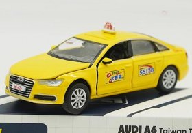 Yellow 1:64 Scale Era Car Taiwan Taxi Diecast Audi A6 Model