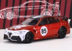 1:64 Scale White-Red NO.85 Diecast Alfa Romeo Giulia GTAm Model