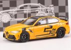 1:64 Scale Yellow Diecast Alfa Romeo Giulia GTAm Model